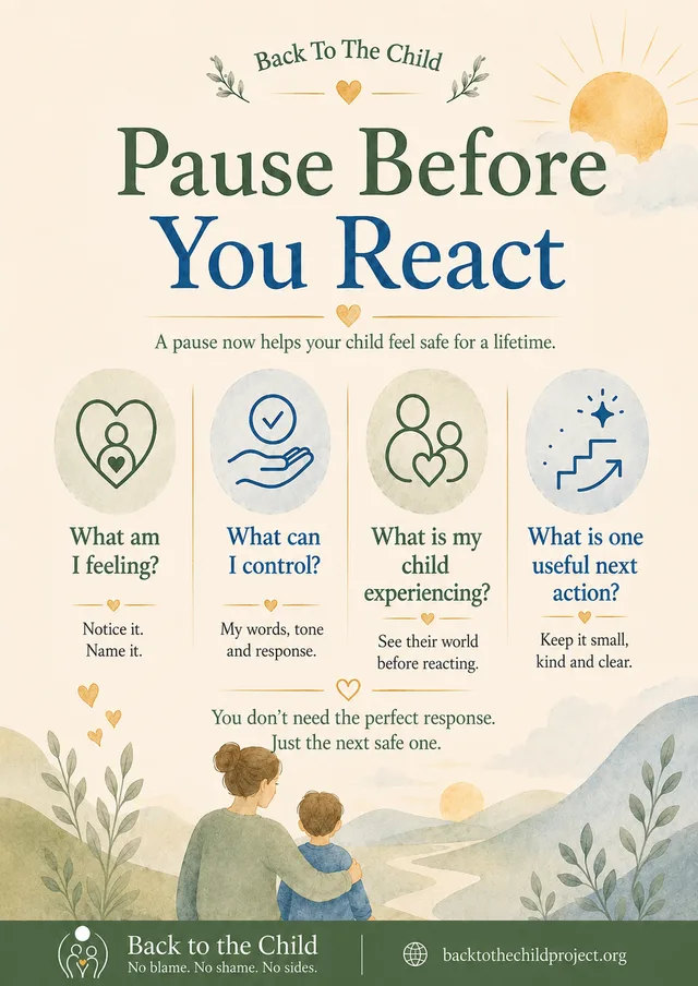 Pause before you react poster artwork
