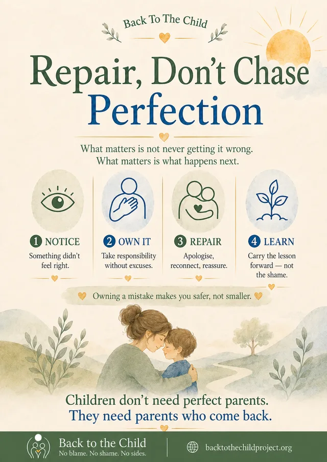 Repair, Don’t Chase Perfection poster artwork