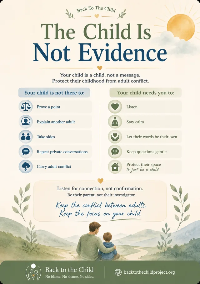 The Child Is Not Evidence poster artwork
