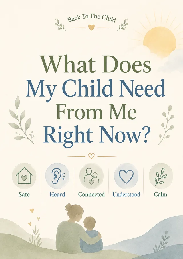 Preview of the What does my child need from me right now? poster